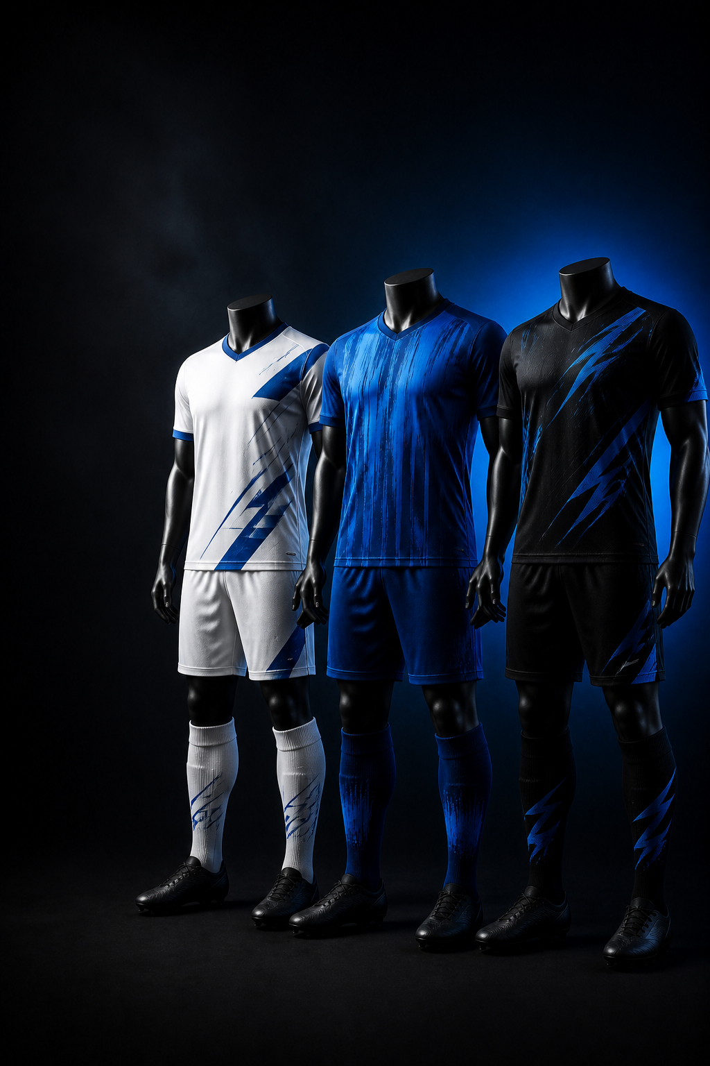 Colección de uniformes completos de fútbol